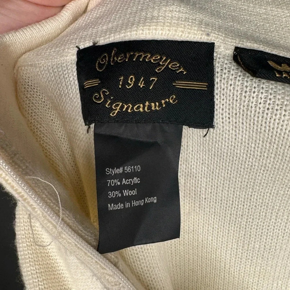 Vintage Cottage Core Obermeyer 1947 Signature Wool Blend Cardigan - Picture 2 of 14